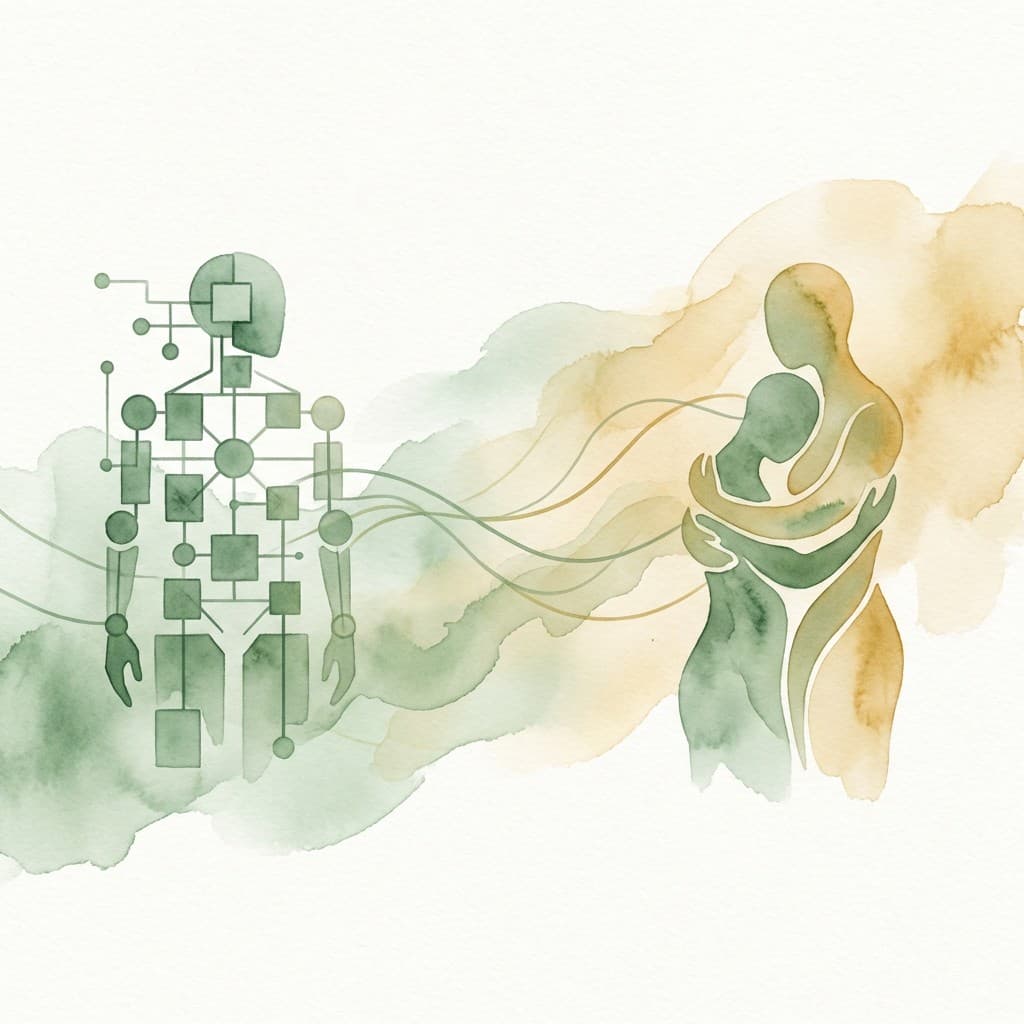 AI 技术与人文关怀的融合 — AI 负责处理繁琐,咨询师负责创造奇迹